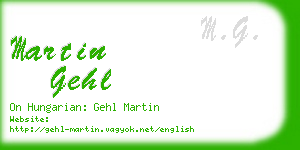 martin gehl business card